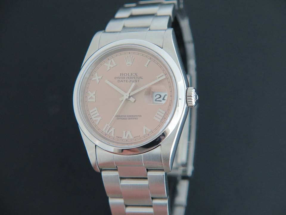 Rolex Datejust 16200 Pink Roman Dial (1)