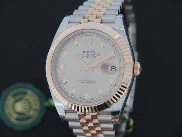 Rolex Datejust II Rose gold / Steel Diamond Dial Newest Model 41 NEW