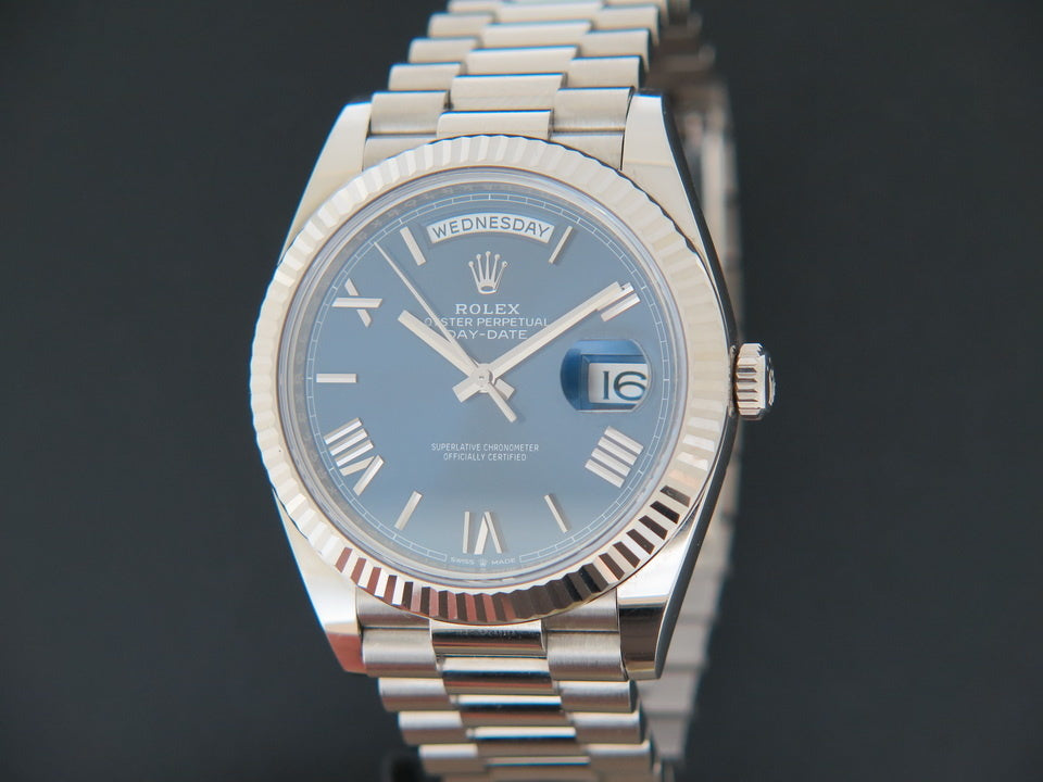 Rolex Day-Date White Gold 40 Blue Dial 228239 (1)