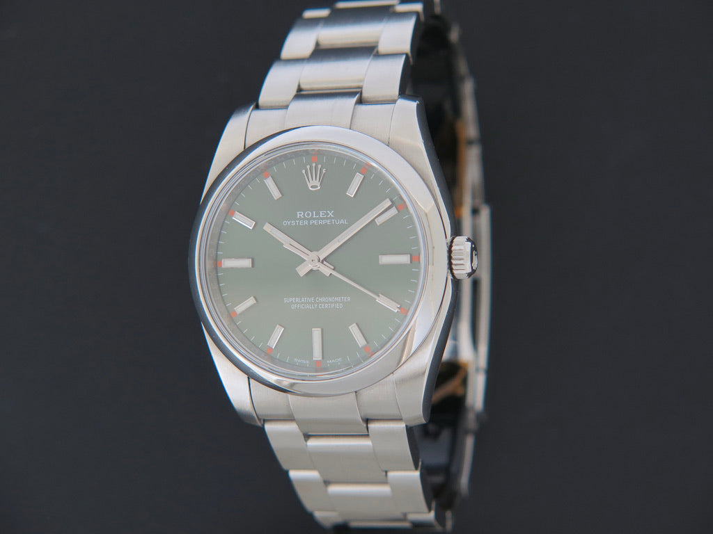 Rolex Oyster Perpetual 34 Olive Dial 114200 (1)
