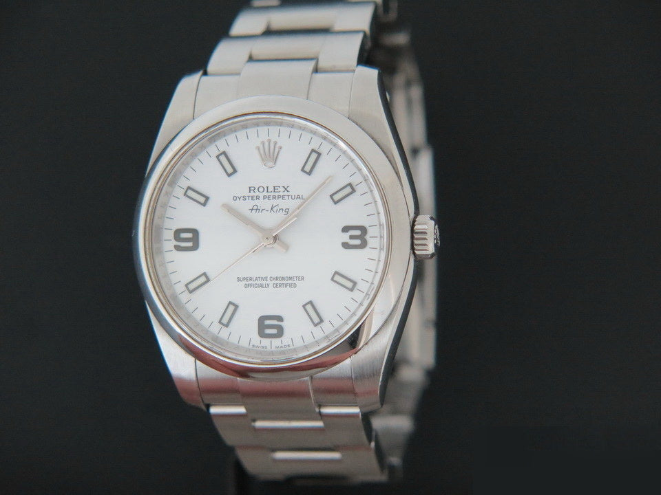 Rolex Air-King 3 6 9 White Dial 114200    (1)