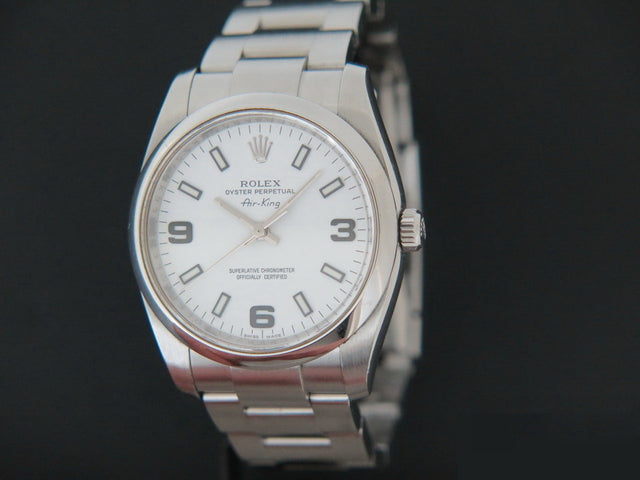 Rolex Air-King 3 6 9 White Dial