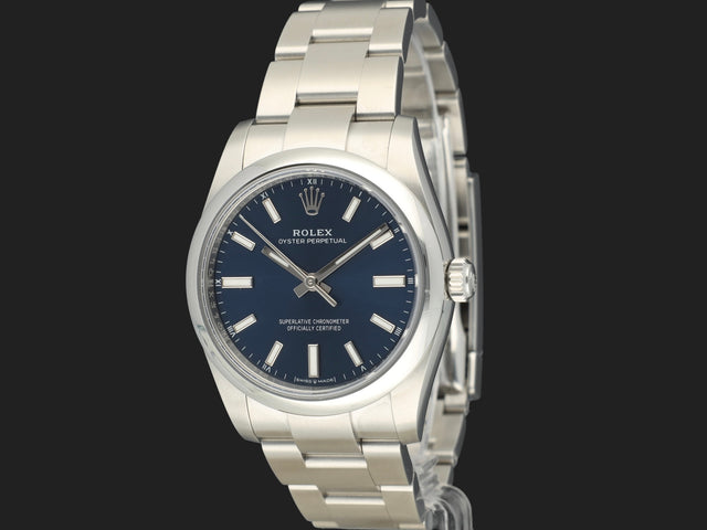Rolex Oyster Perpetual 34 Blue Dial