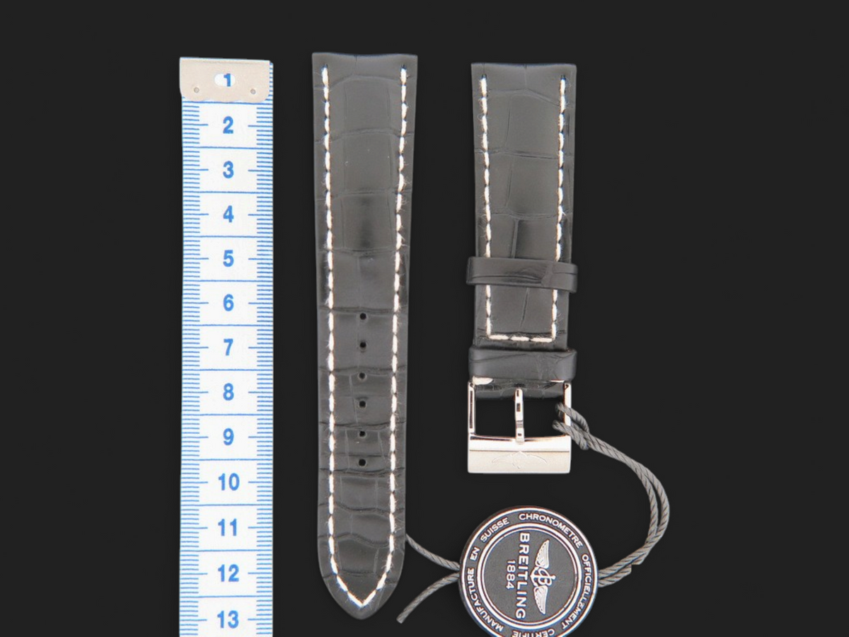 Breitling Krokodillen lederen band 24-20 mm NEW (1)