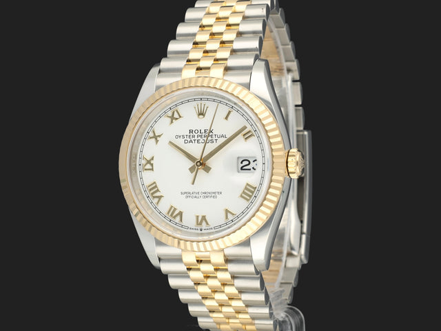 Rolex Datejust Gold/Steel White Roman Dial