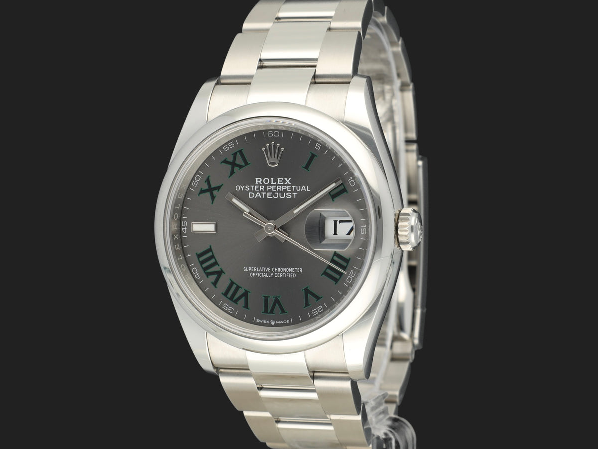Rolex Datejust Slate Roman Dial 126200 99% NEW (1)