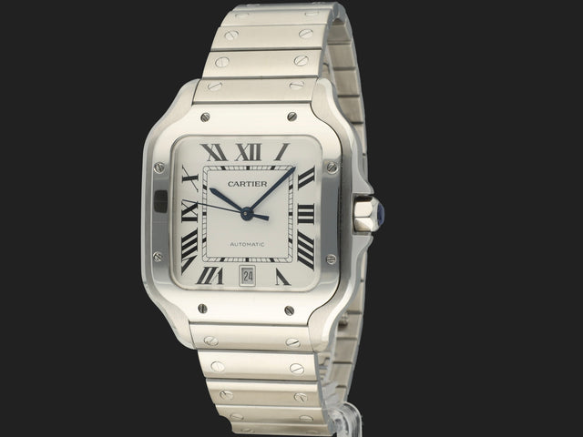 Cartier Santos Large Date Steel Roman Dial / 4072