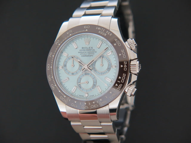 Rolex Daytona Platinum Ice Blue Baguette Dial