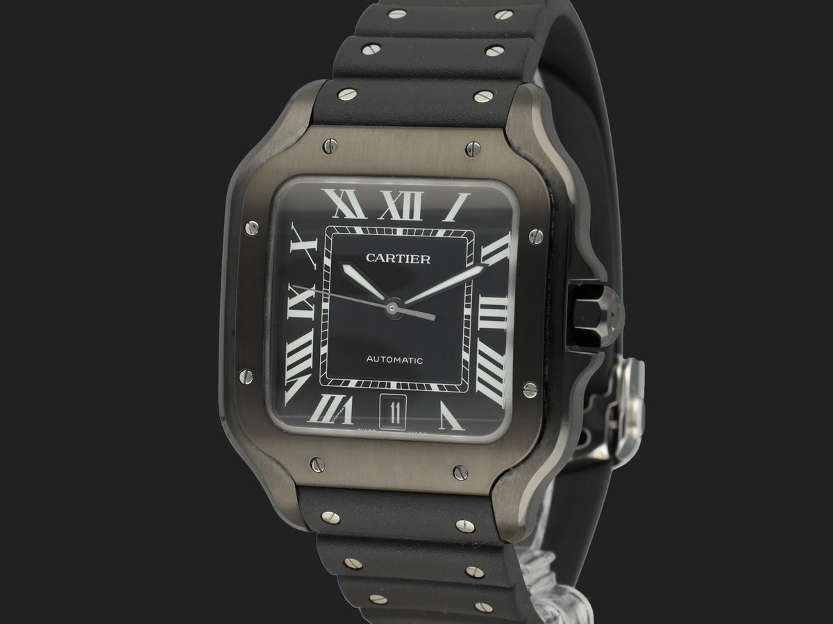 Cartier Santos Large Date ADLC Black Dial WSSA0039 (1)