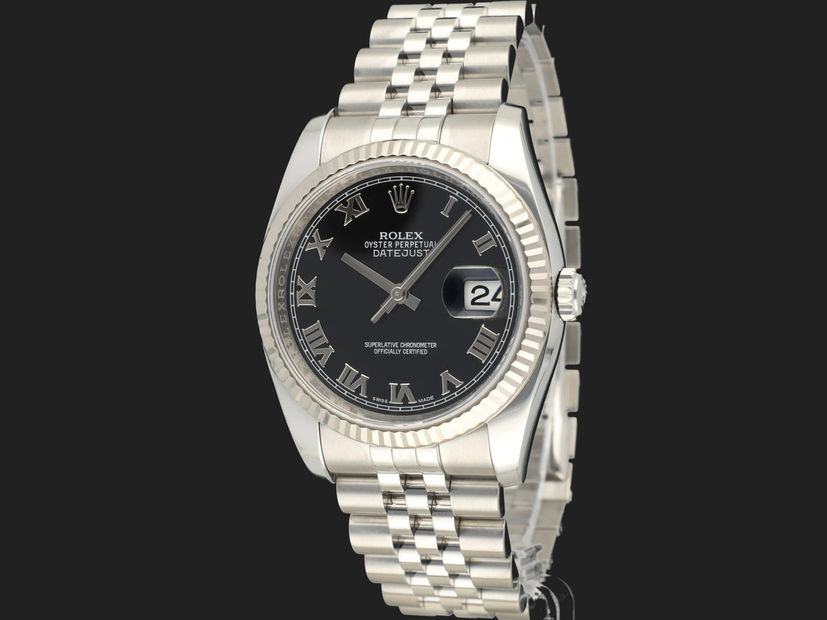 Rolex Datejust Black Roman Dial 116234 (1)