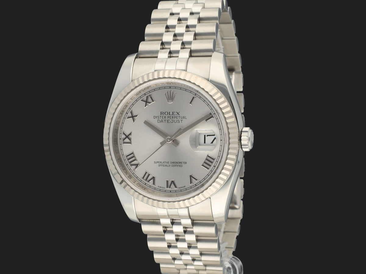Rolex Datejust 36 Rhodium Roman Dial 116234  (1)