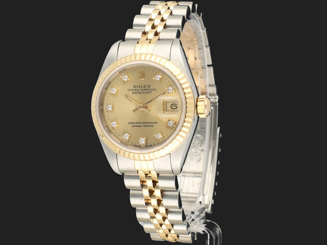 Rolex Lady-Datejust 26 Champagne Diamond Dial