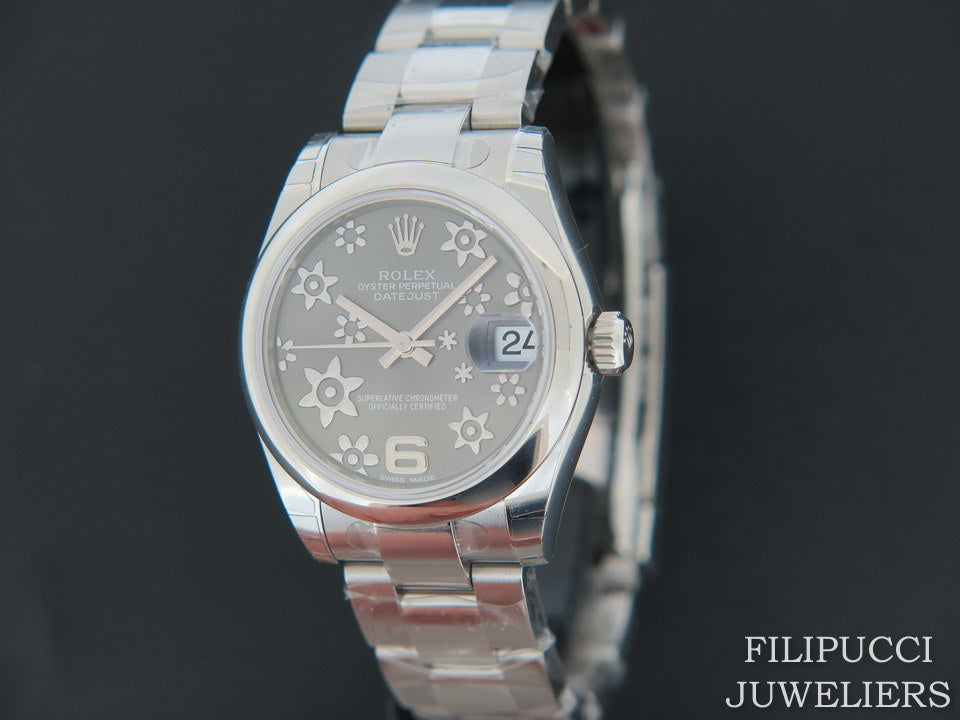 Rolex Datejust Grey Floral Dial NEW 178240 (1)