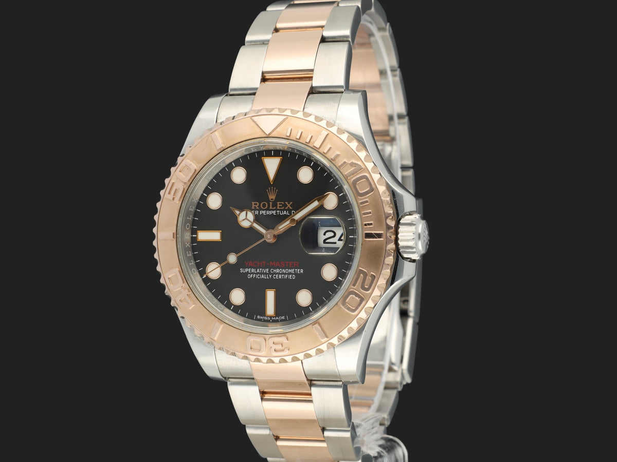 Rolex Yacht-Master Everose/Steel Black Dial 116621 (1)