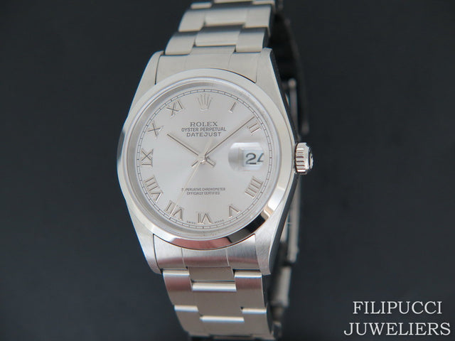 Rolex Datejust Rhodium Roman Dial