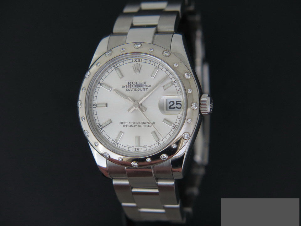 Rolex Datejust 31mm BombÃ© Diamonds Silver Dial 178344  (1)