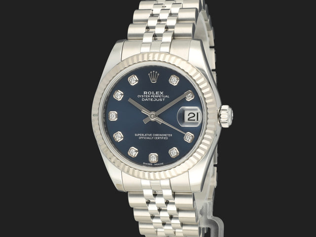 Rolex Datejust 31 Blue Diamond Dial 178274