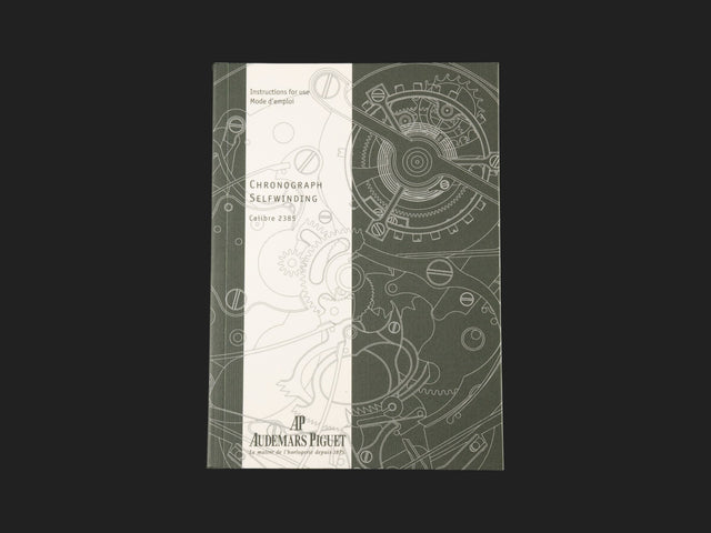 Audemars Piguet Instruction Manual Chronograph Cal. 2385