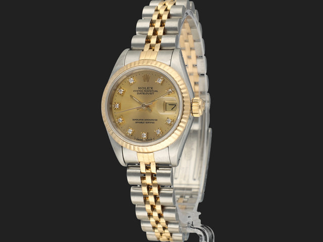 Rolex Lady-Datejust 26 Champagne Diamond Dial