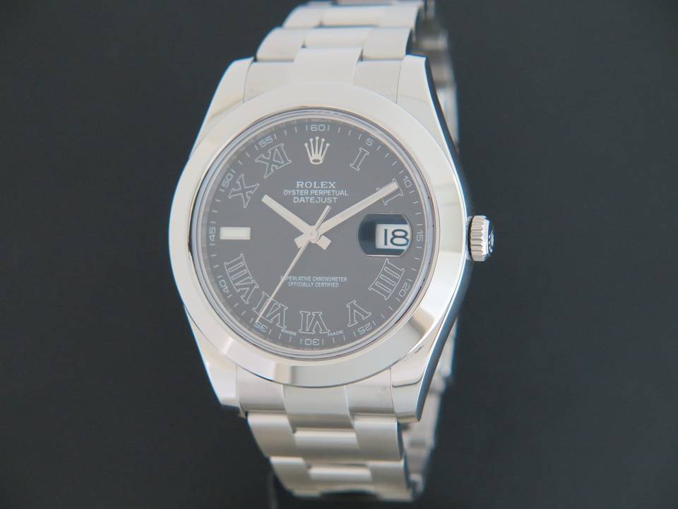 Rolex Datejust II Black Roman 116300 (1)