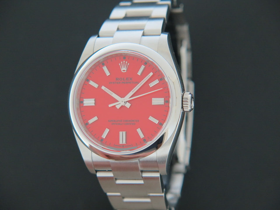 Rolex Oyster Perpetual 36 Coral Red Dial 126000 NEW (1)