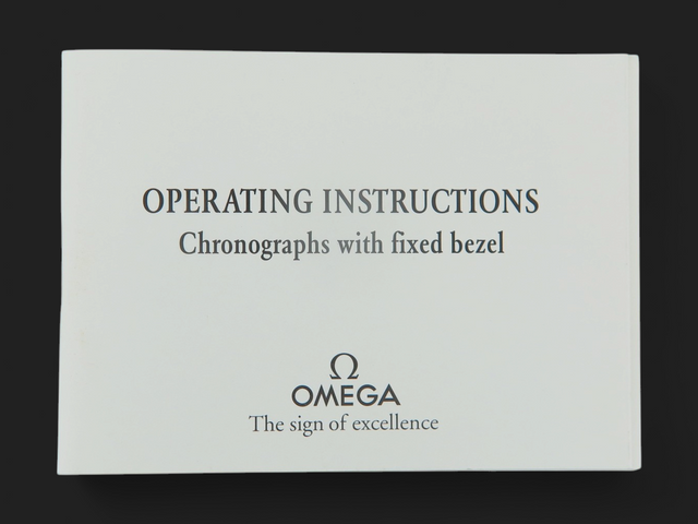 Omega Operating Instructions Booklet