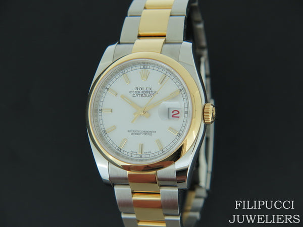Rolex Datejust Gold/Steel White Dial