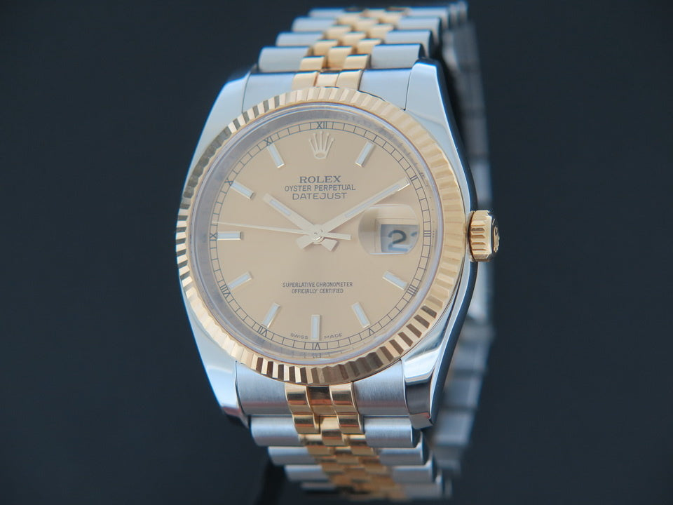 Rolex Datejust Gold/Steel Champagne Dial 116233 (1)