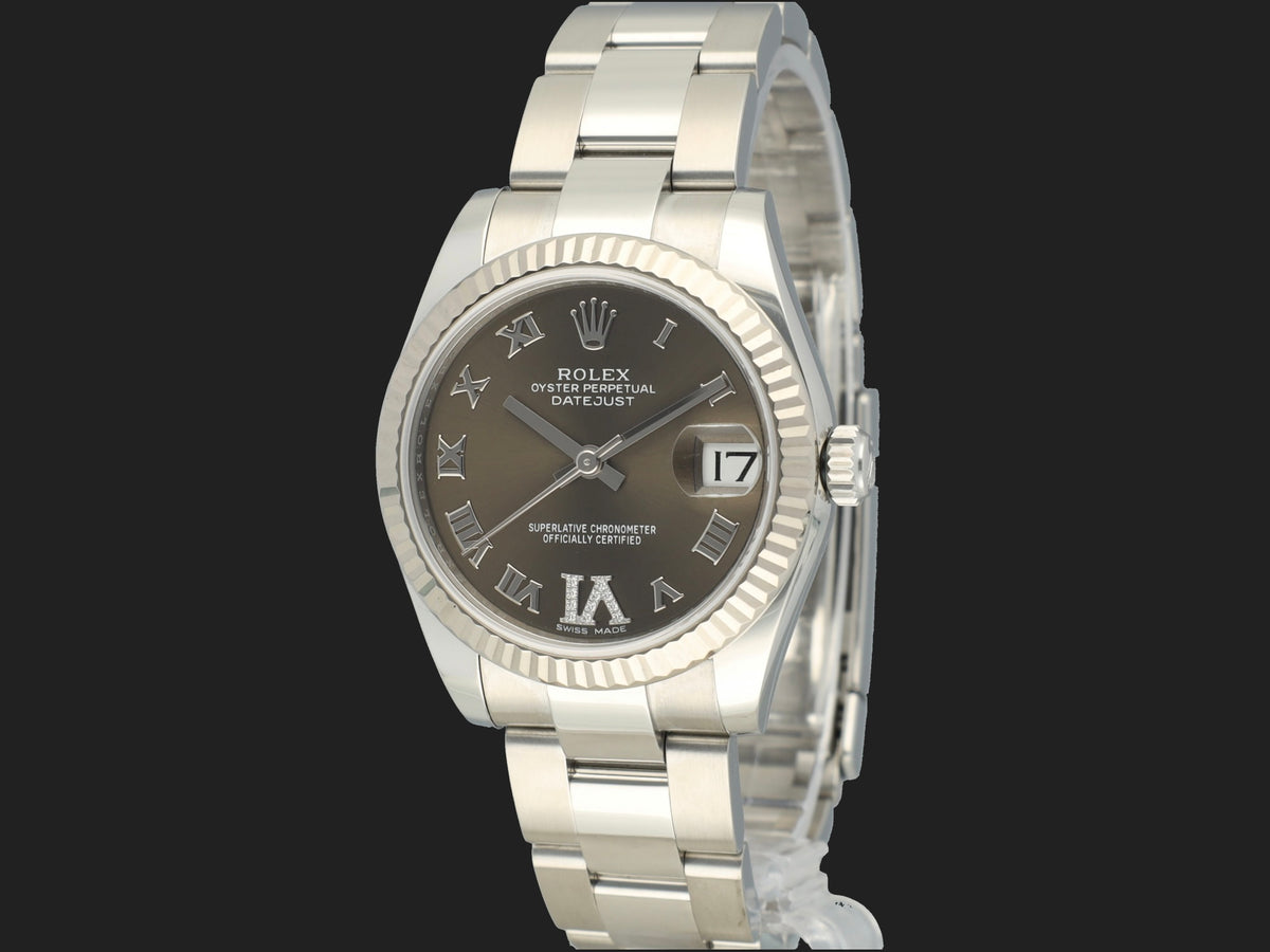 Rolex Datejust 31 Brown Roman Diamond Dial 178274 (1)