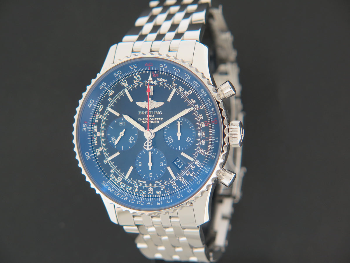 Breitling Navitimer 01 Blue Edition Chronograph Black Dial AB012116 (1)