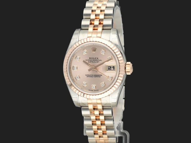 Rolex Lady-Datejust 26 Everose/Steel Pink Diamond Dial