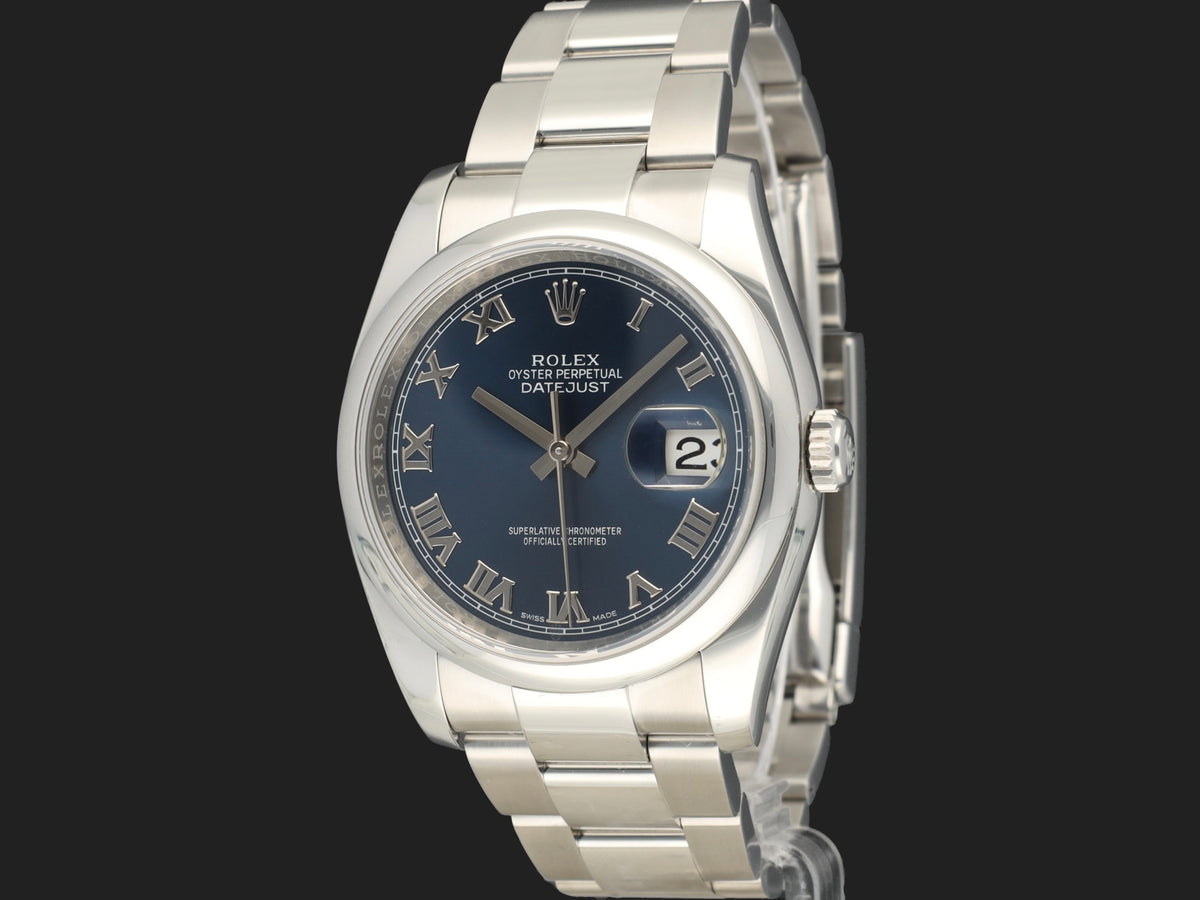 Rolex Datejust 36 Blue Roman Dial 116200 (1)