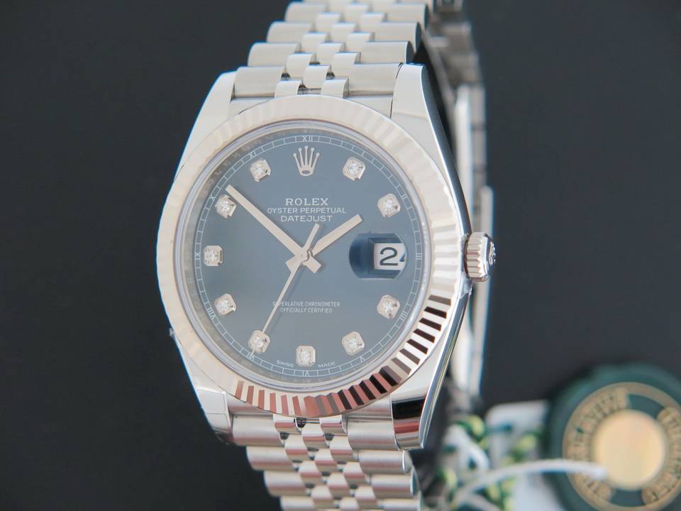 Rolex Datejust 41 Blue Diamond Dial 126334 NEW (1)
