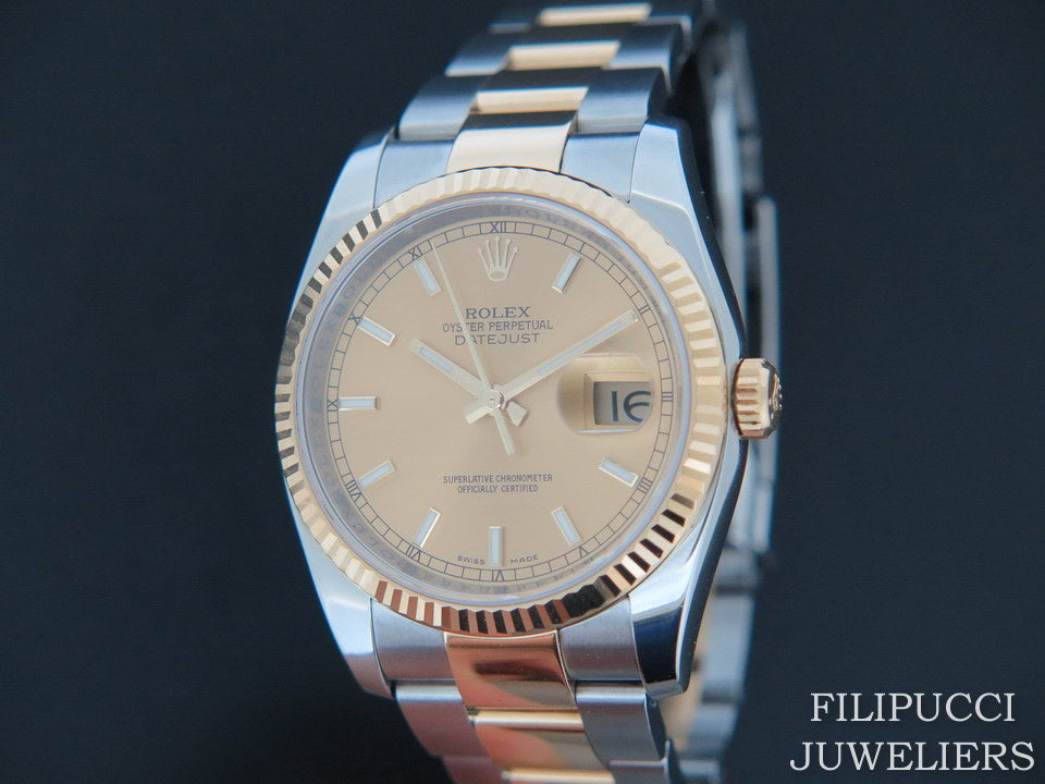 Rolex Datejust Gold/Steel Champagne Dial 116233 (1)