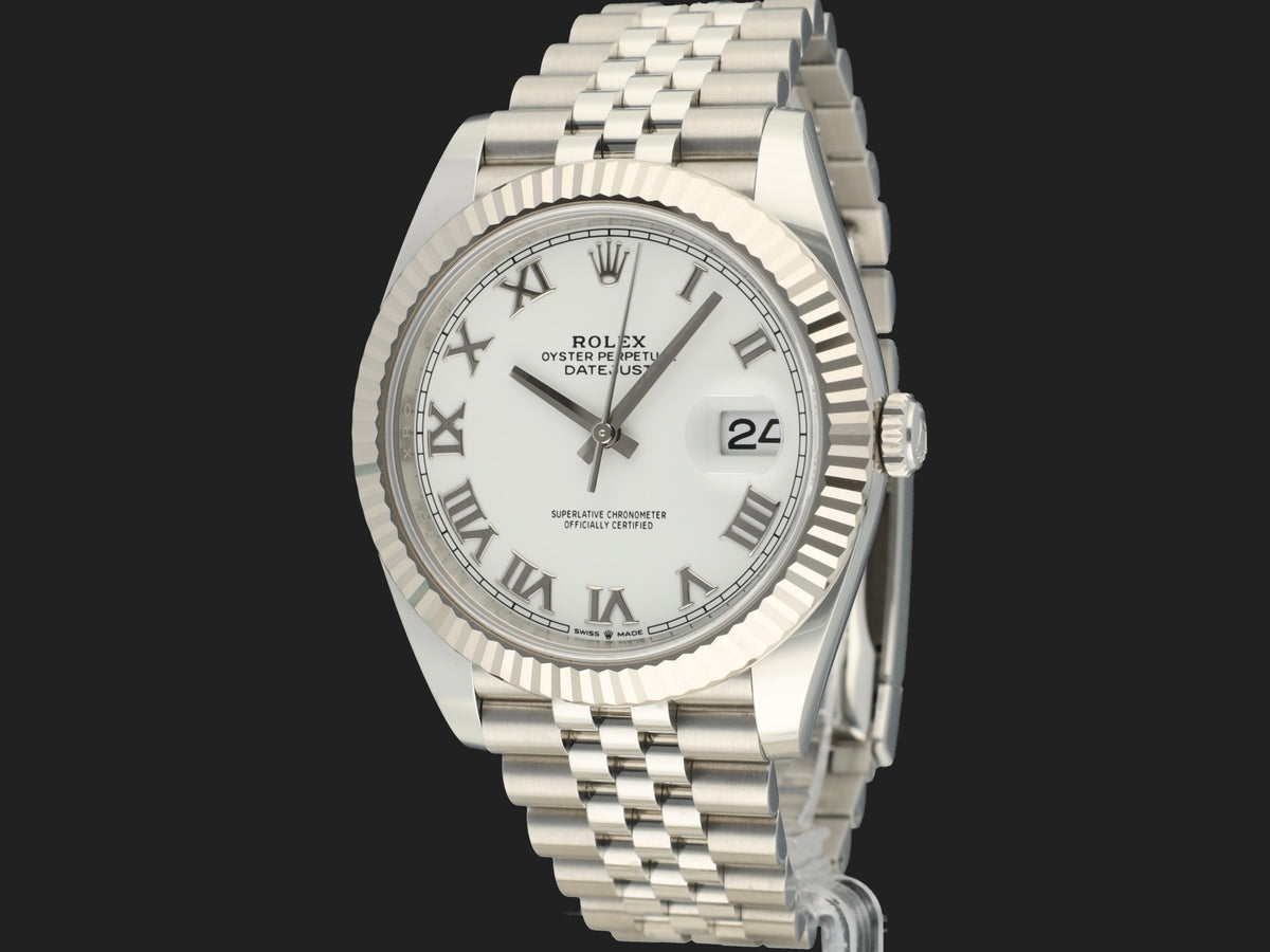 Rolex Datejust 41 White Roman Dial 126334 (1)