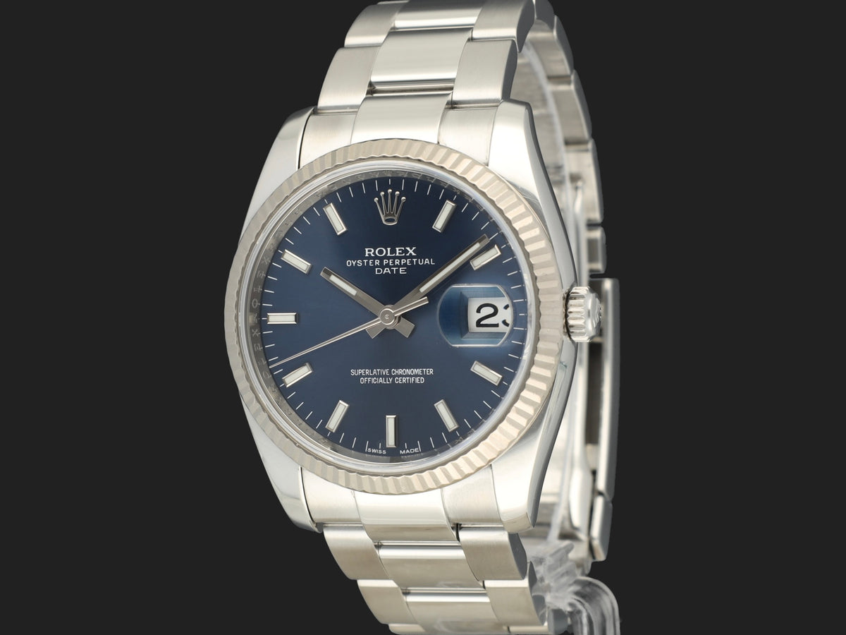 Rolex Date Blue Dial 115234 (1)