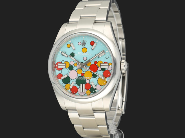 Rolex Oyster Perpetual 41 Turqoise Celebration Dial
