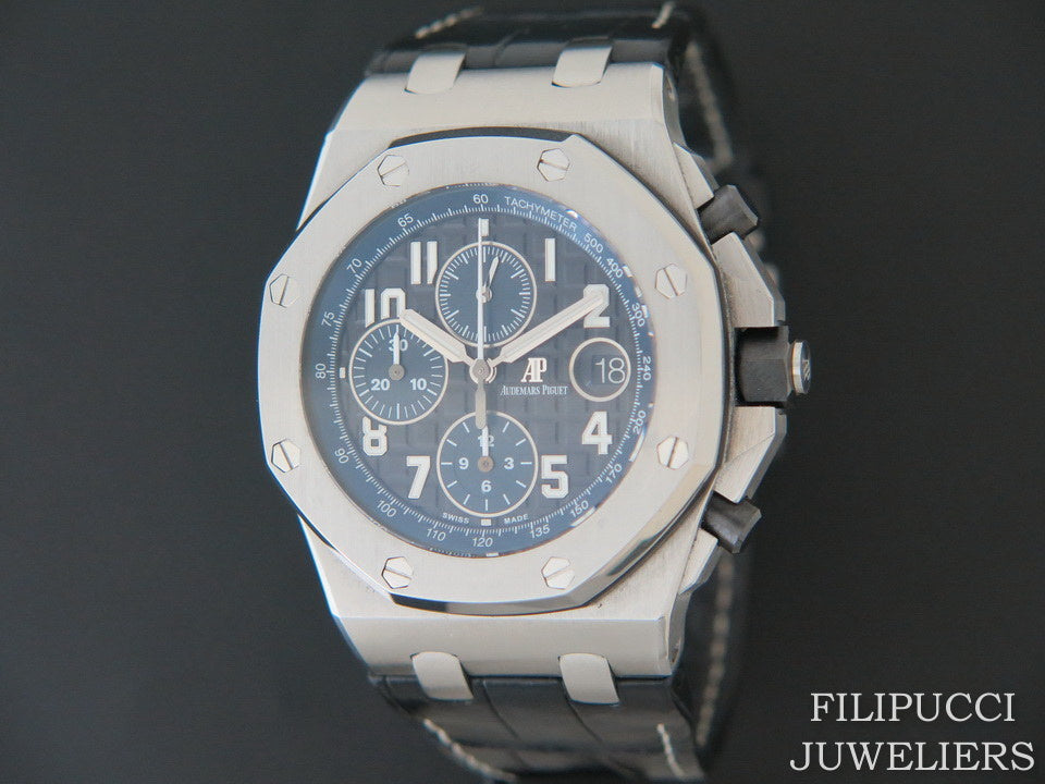 Audemars Piguet Royal Oak Offshore Black Dial Blue Chronograph 26470ST.OO.A028CR.01  (1)