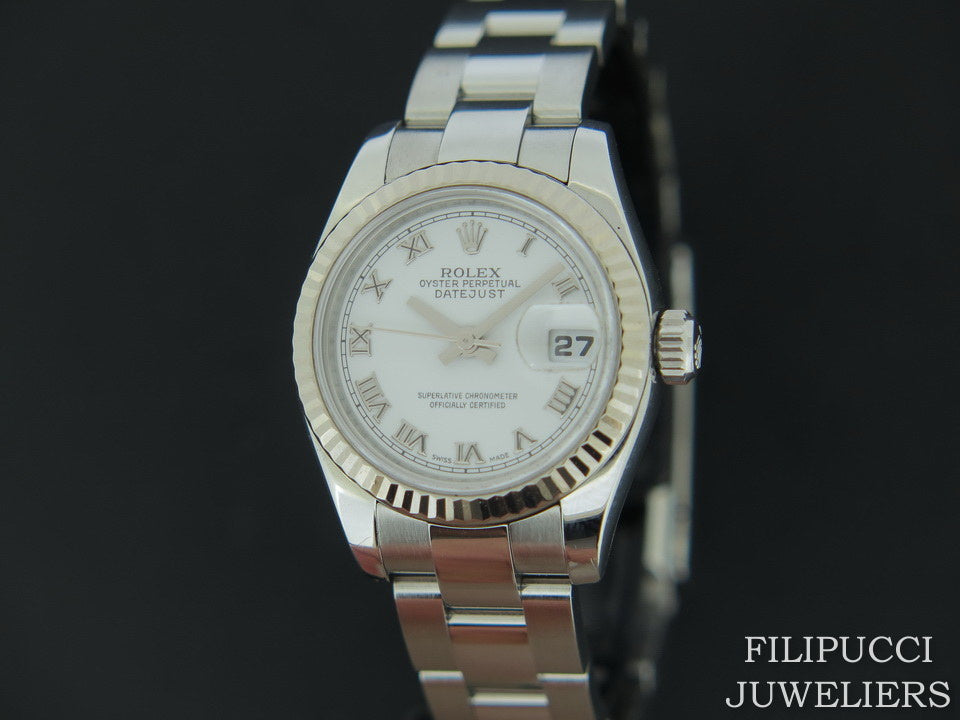 Rolex Datejust Ladies White Dial 179174 (1)