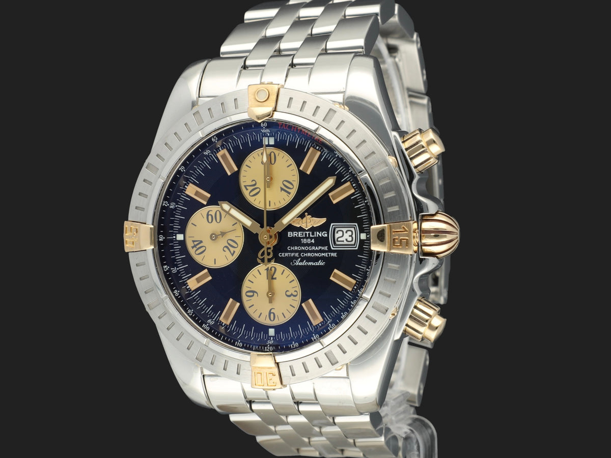 Breitling Chronomat Evolution Gold/Steel Black Dial B13356 (1)
