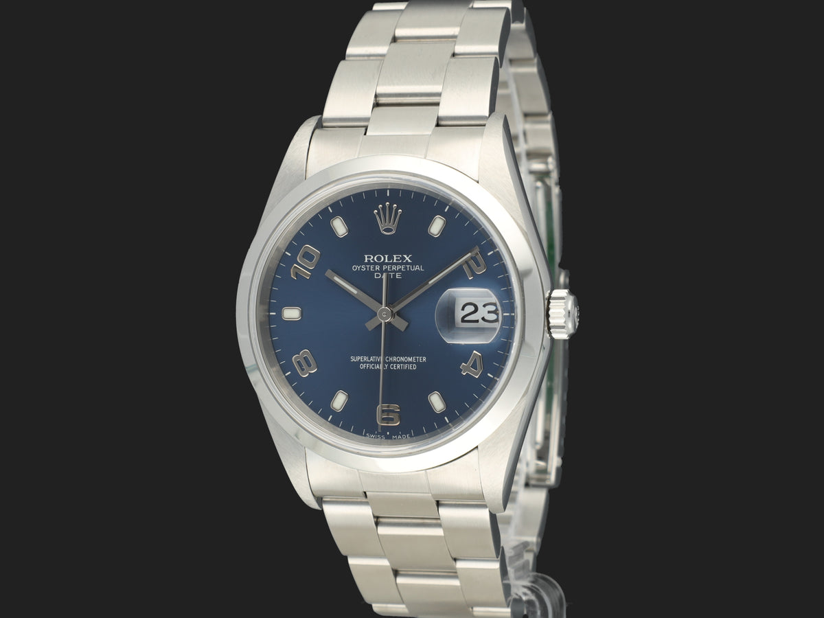 Rolex Date 34 Blue Arab Dial 15200 (1)