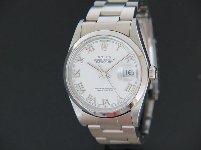 Rolex Datejust White Roman Dial