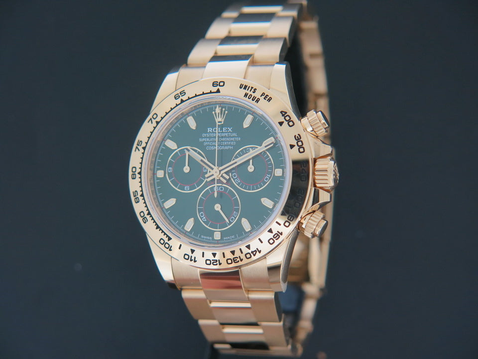 Rolex Daytona Yellow Gold Green Dial 116508 NEW (1)