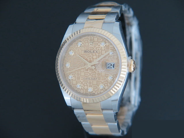 Rolex Datejust Gold/Steel Diamond Dial NEW