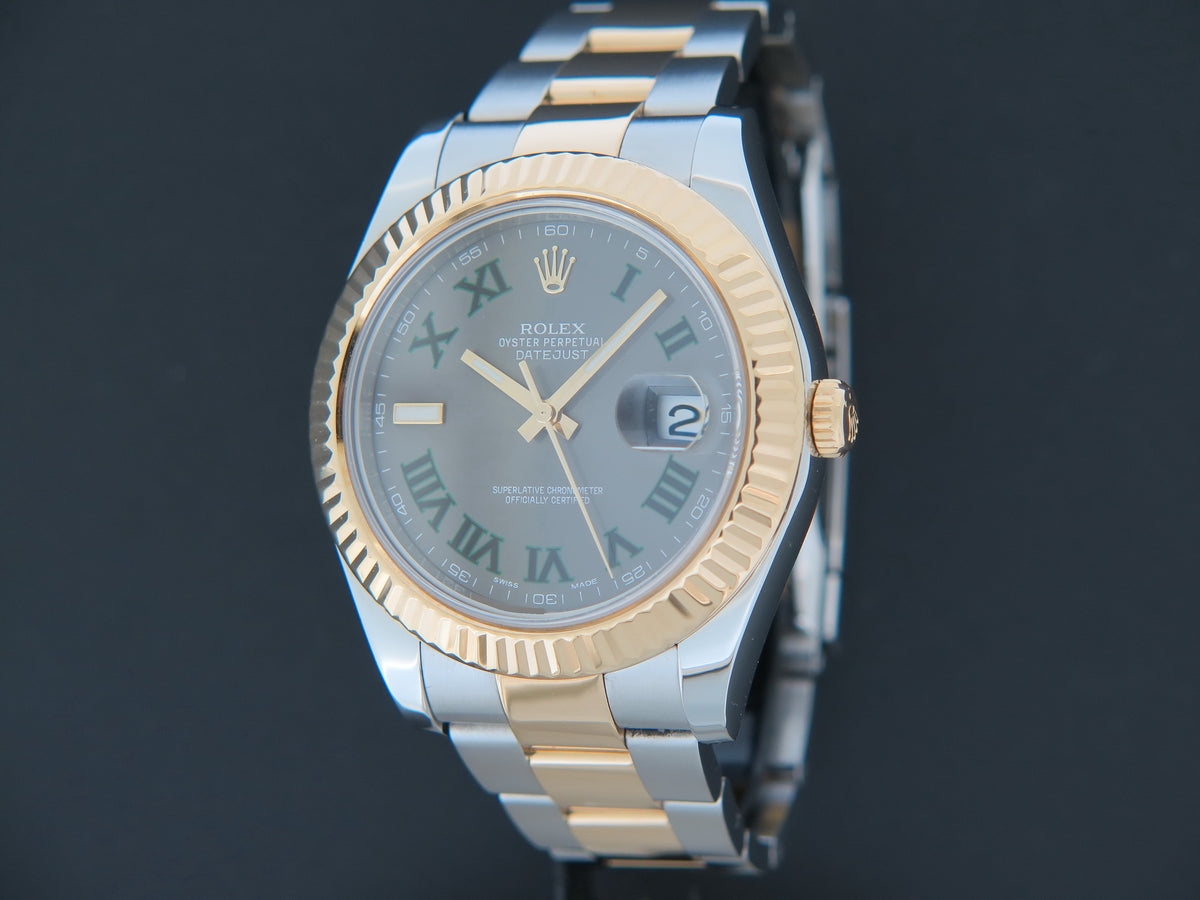 Rolex Datejust II Gold/Steel Wimbledon Dial 116333 (1)