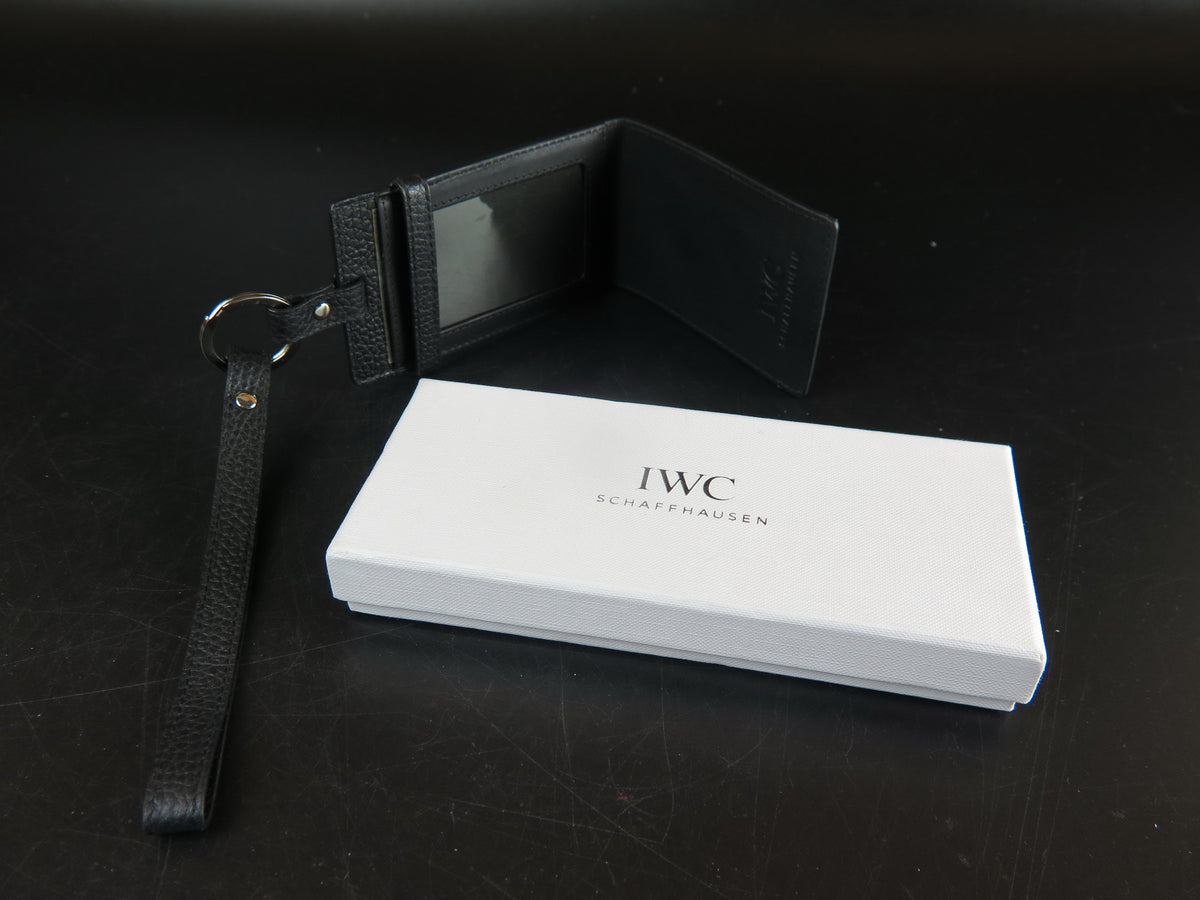 IWC Luggage Tag Black Leather (1)