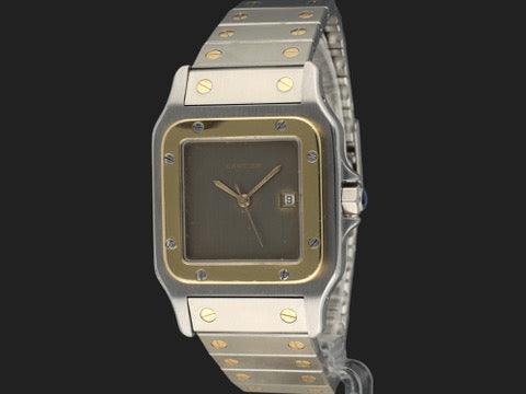 Cartier Santos Carree Automatic Gold/Steel Slate Dial 2961 (1)