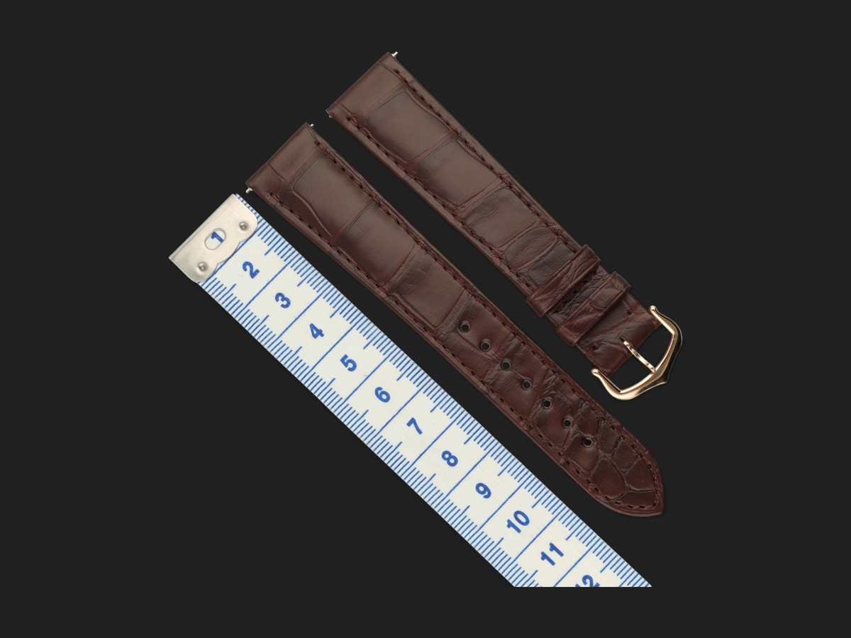 Cartier Brown Alligator Leather Strap 19mm NEW  (1)
