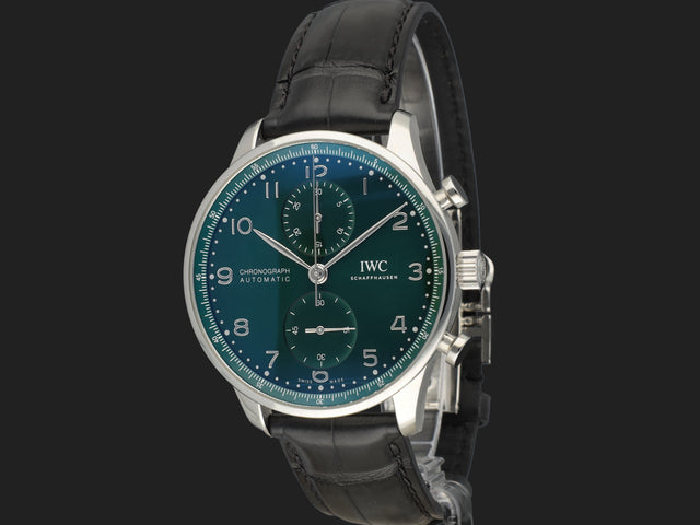 IWC Portugieser Chronograph Green Dial IW371615 NEW
