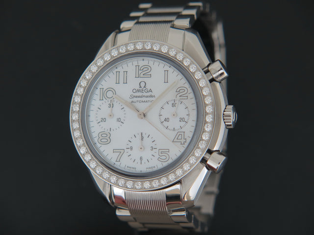 Omega Speedmaster Automatic MOP Dial Diamond Bezel